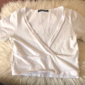 white brandy crop top